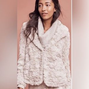 Anthropology Glacier hooded Faux Fur Jacket
